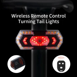 Remote control turn signal tail light USB charging waterproof highlight 40LED bicycle tail light with horn warning light