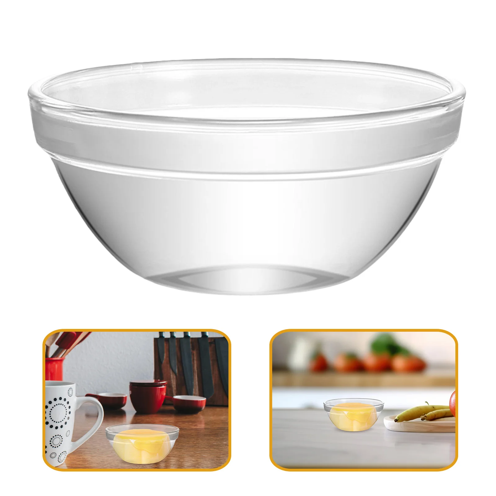 

6Pcs Stacked Glass Food Bowls Clear Pudding Bowls Microwave Safe Dessert Containers Food Container Toddler Glass Dishes