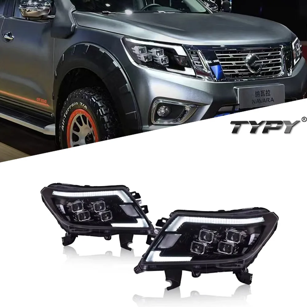 

Car Styling Head Lamp Assembly For Nissan Navara Headlight 2014-2022 Upgrade Modified to NEW Navara Dynamic Turn LED Headlight