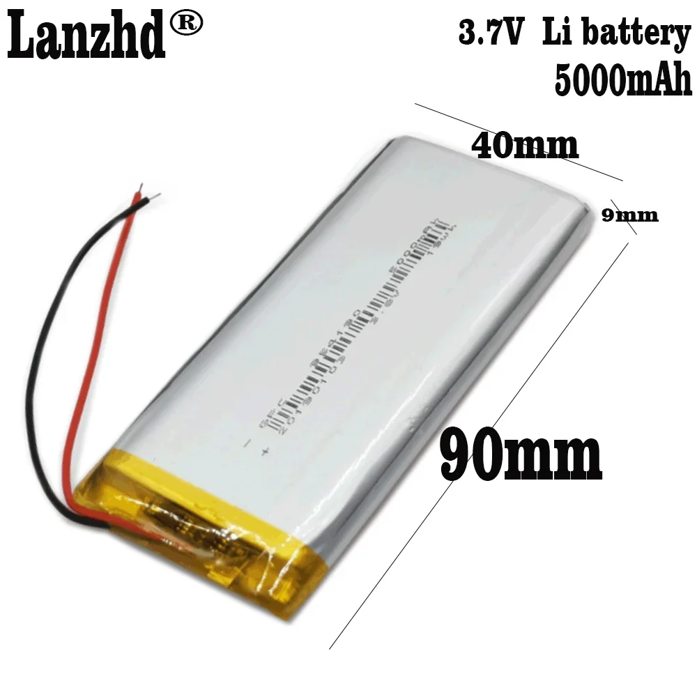 

1-10pcs New 3.7V 5000mAh 954190 904090 DIY Cell Battery For Power Bank Bluetooth Speakers Tablet DVD LP954190