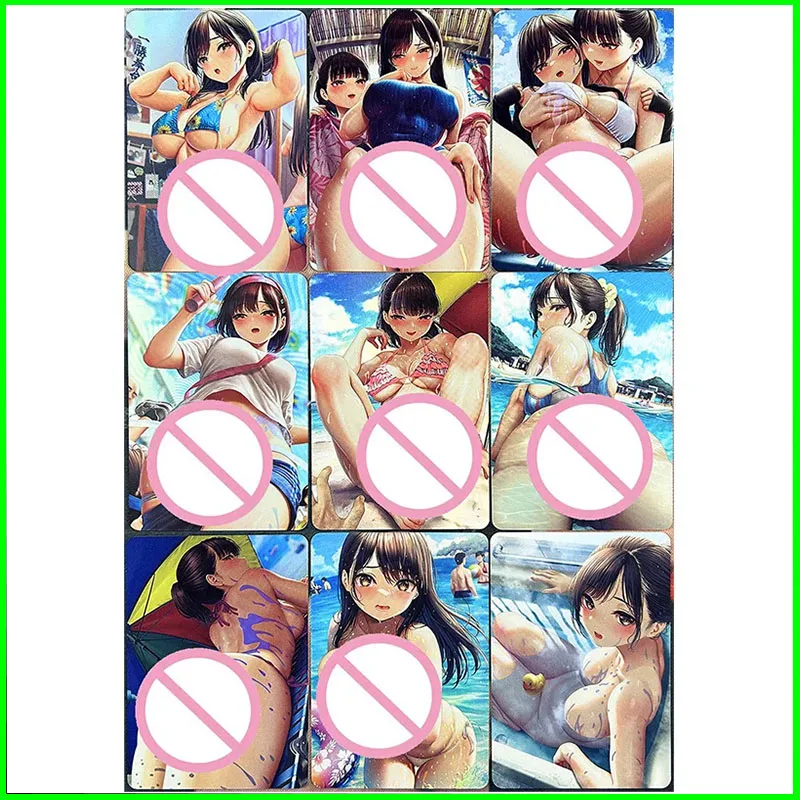 KOF Anime Character DIY Collectible Card Noto Mamiko Sakura Raditz Kanna Laser Flash Card Boy Play Toys Christmas Birthday Gift