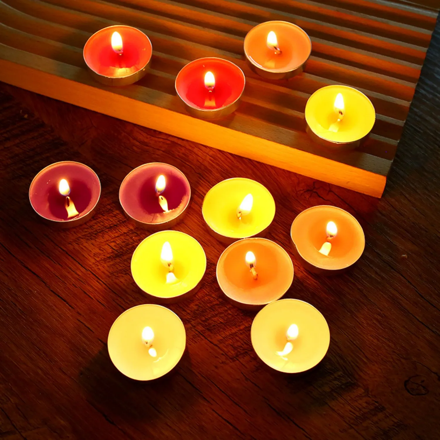 50Pcs Tea Lamp Candles, Multi-Color Smokeless Long-Lasting Candles, Safe Relaxing Choice for Festival Home Decor