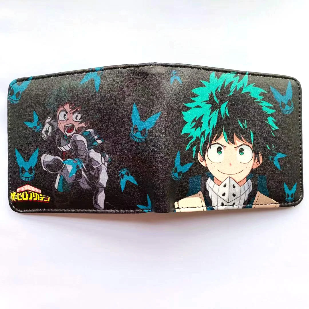 Cartoon Anime deku Midoriya Izuku Wallet Fashion PU Leather Purse Cosplay Short Wallets Gift