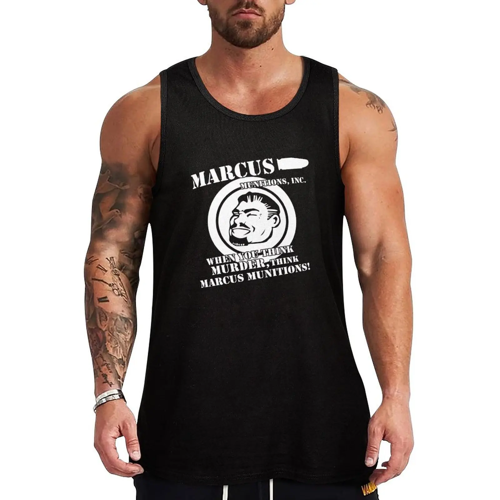 Marcus Munitions Tank Top t-shirts for Men's gym bodybuilding t-shirt summer clothes