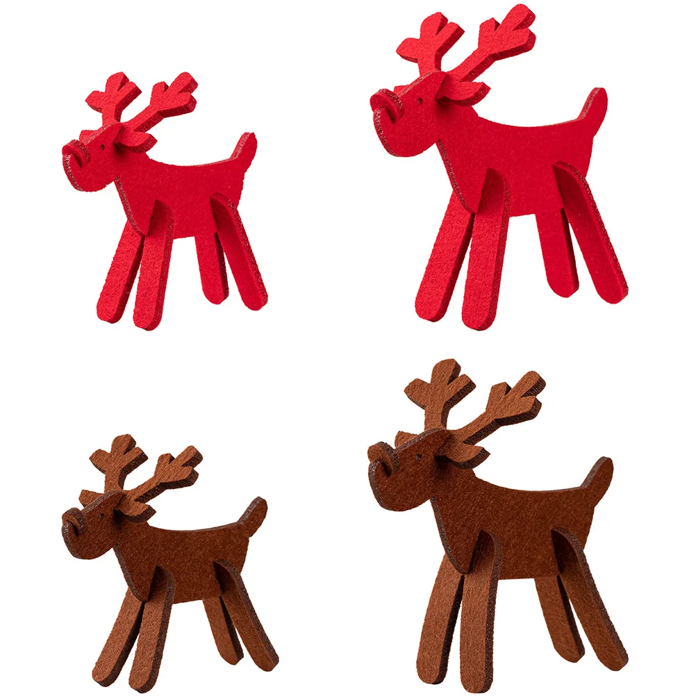 

Christmas Elk nament Non Woven Deer Decor Lightweight Office Home Party Supplies Desk Table Bookcase Shelf Dining