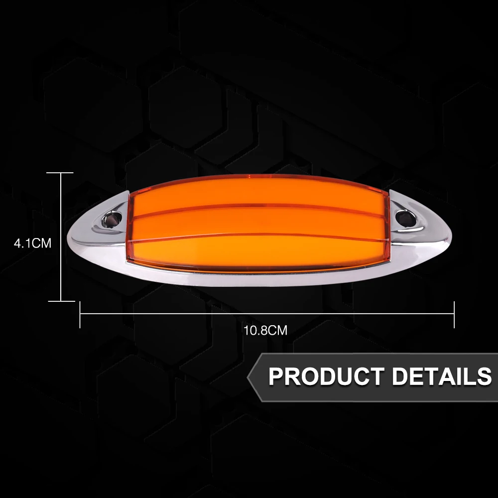 Imagem -04 - Lâmpada de Sinal Lateral do Caminhão Ip65 Auto Pcs 12v Luz de Marcador Lateral 24v Lâmpada Indicadora de Reboque Vermelha Luzes de Folga de Caminhão à Prova Dágua