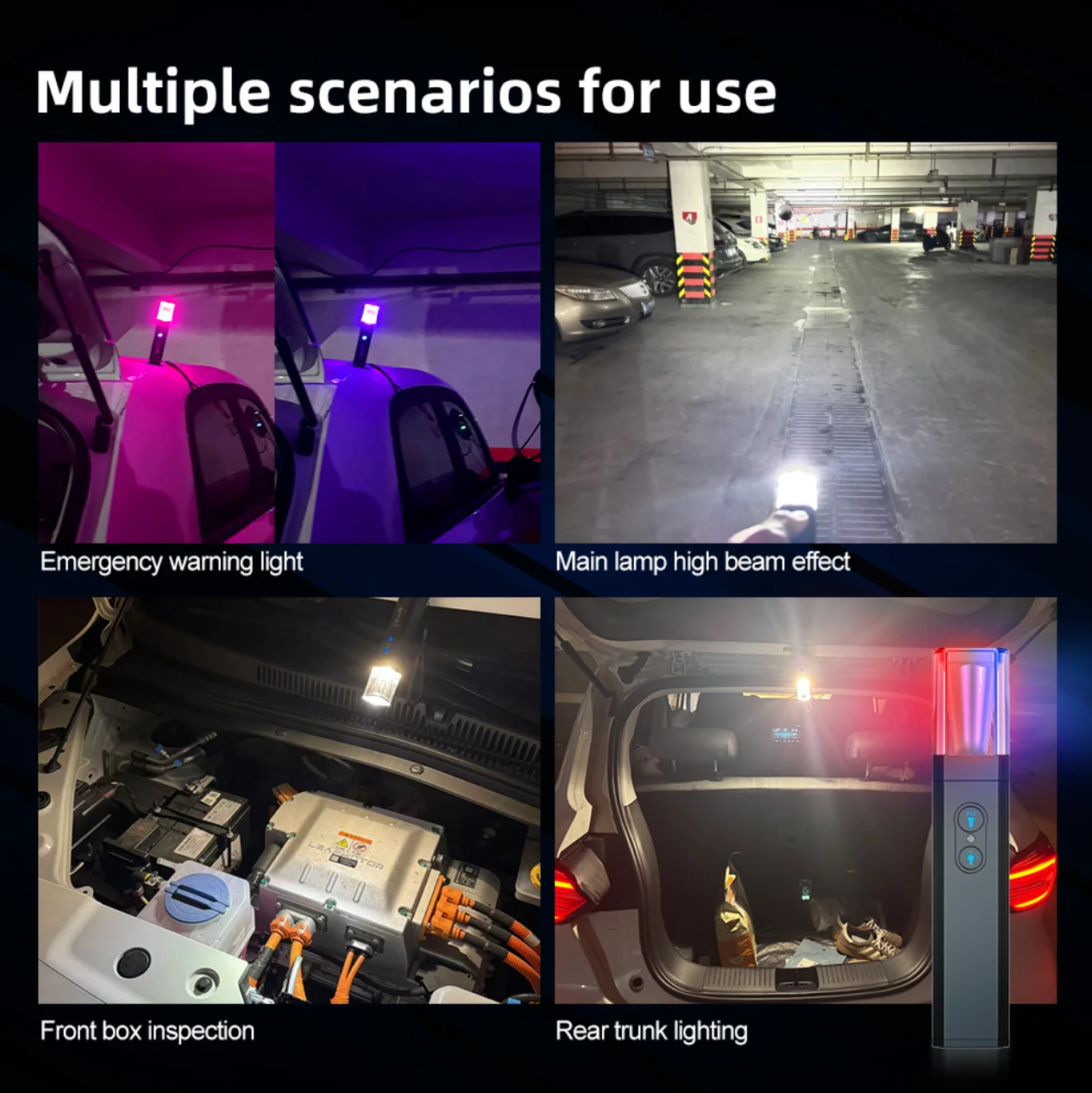 2025 10000Lums Dual Light Source Flashlight with Power Bank Function Built in Battery Camping Flash light with warning light