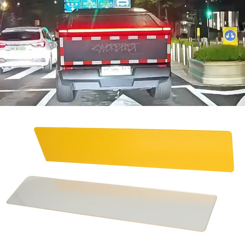 

2Pcs Safety Reflective Stickers Silver+Yellow Warning Reflective Stickers Stick-On Car Reflector Waterproof Reflective Strips