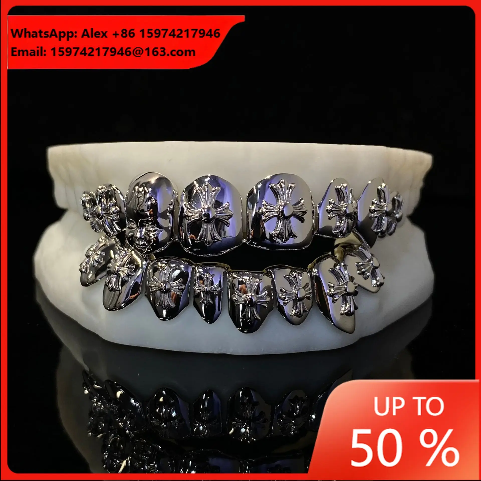 Cross Relief Baby Grill Top 8 Bottom 8 European And American Cross-border Hot-selling Grillz