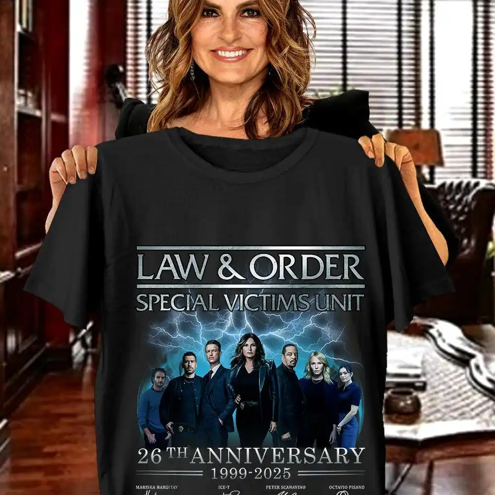 قميص القانون والنظام Svu Movie 26th Anniversary Special Victims Unit تي شيرت المسلسل التلفزيوني المباحث 90s التي شيرت #1