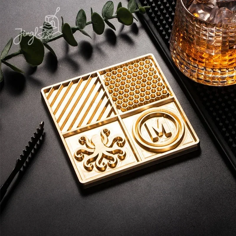 

#Ice Brander Personalized Bar Stamps Ice Cubes Cocktail Whiskey Mojito Drinks Brass Stamp Bar Making DIY Crafting Ice Mold