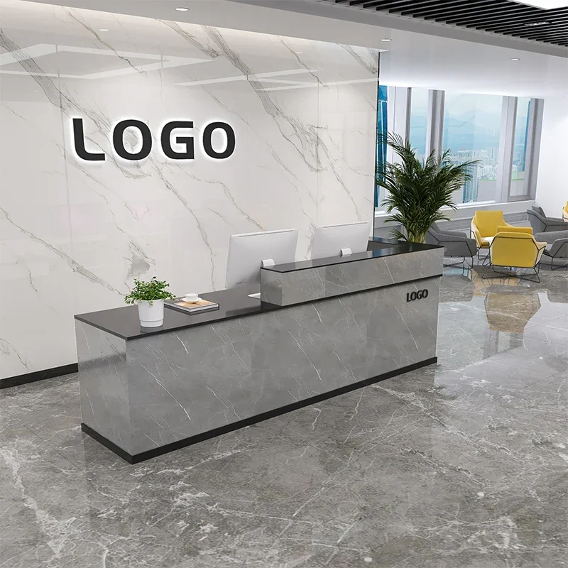 

Unique Office Reception Counter Salon Shop Modern Simple Reception Desk Glamour Luxury Theke Empfang Negocio Furniture Office