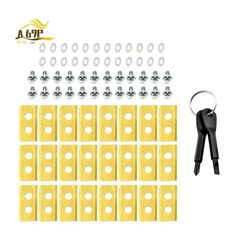 

A69P-24PCS Сменные лезвия для Mammotion Luba и Yuka, сменные лезвия для газонокосилок всех серий с отвертками