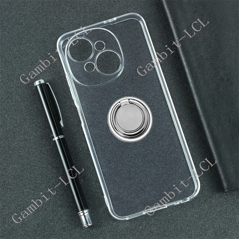 

For Tecno Pop 9 4G Spark Go 1 Pop9 6.67" SparkGo1 2024 Back Ring Holder Bracket Phone Case Soft Silicone TPU Original Shockproof