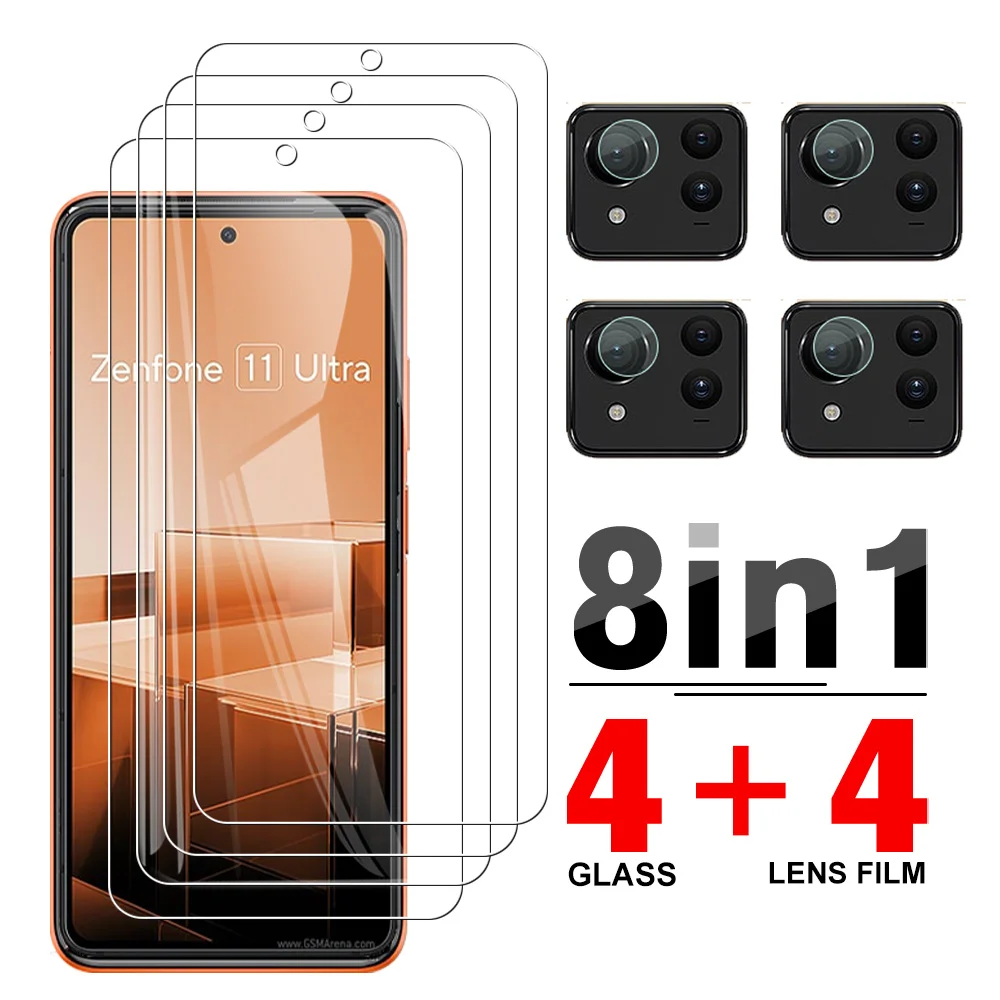 8in1 Camera Lens Protector Glass For Asus Zenfone 11 Ultra 5G  Tempered Glass For Zenfone 11 Ultra 11Ultra 5g 9D Full Cover Film