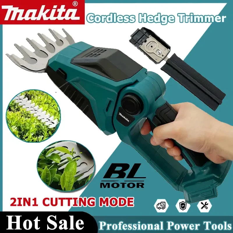 

Makita 2 in 1 Cordless Electric Hedge Trimmer and Shrub Shaper Rechargeable Handheld Garden Pruning Landscaping Tool