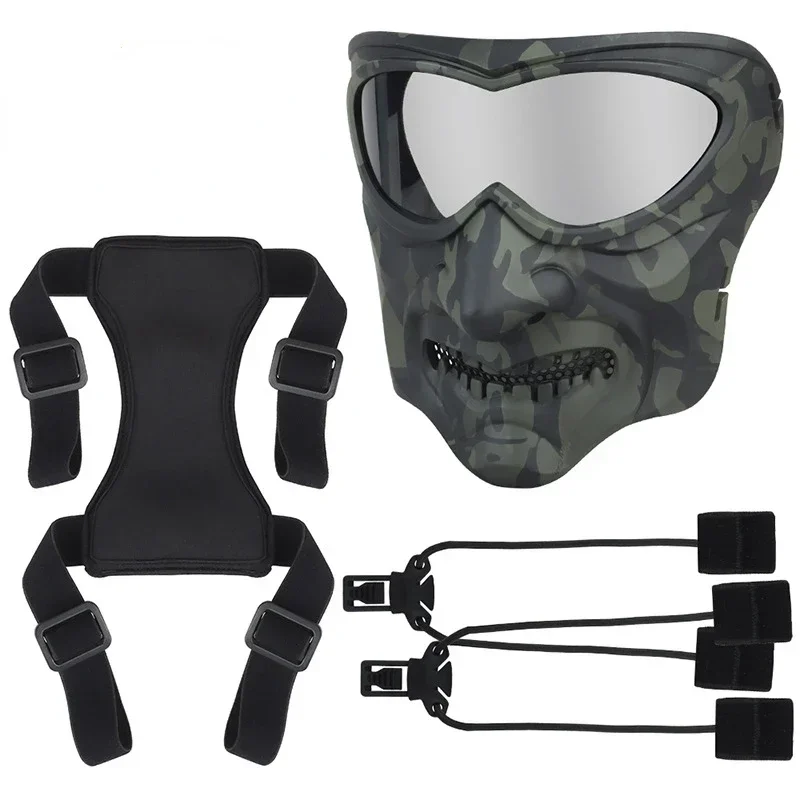 ATYUDRO Maschera tattica integrale protettiva Tiro Caccia Sicurezza CS Wargame Gear Accessori per paintball Attrezzatura sportiva all'aria aperta