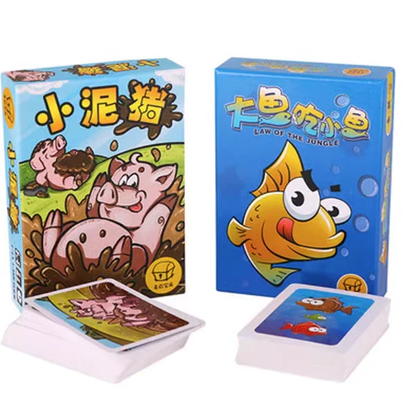 Dirty Pig/Crazy Fish Puzzle Cards Game 2-5 Players Family/Party Board Game