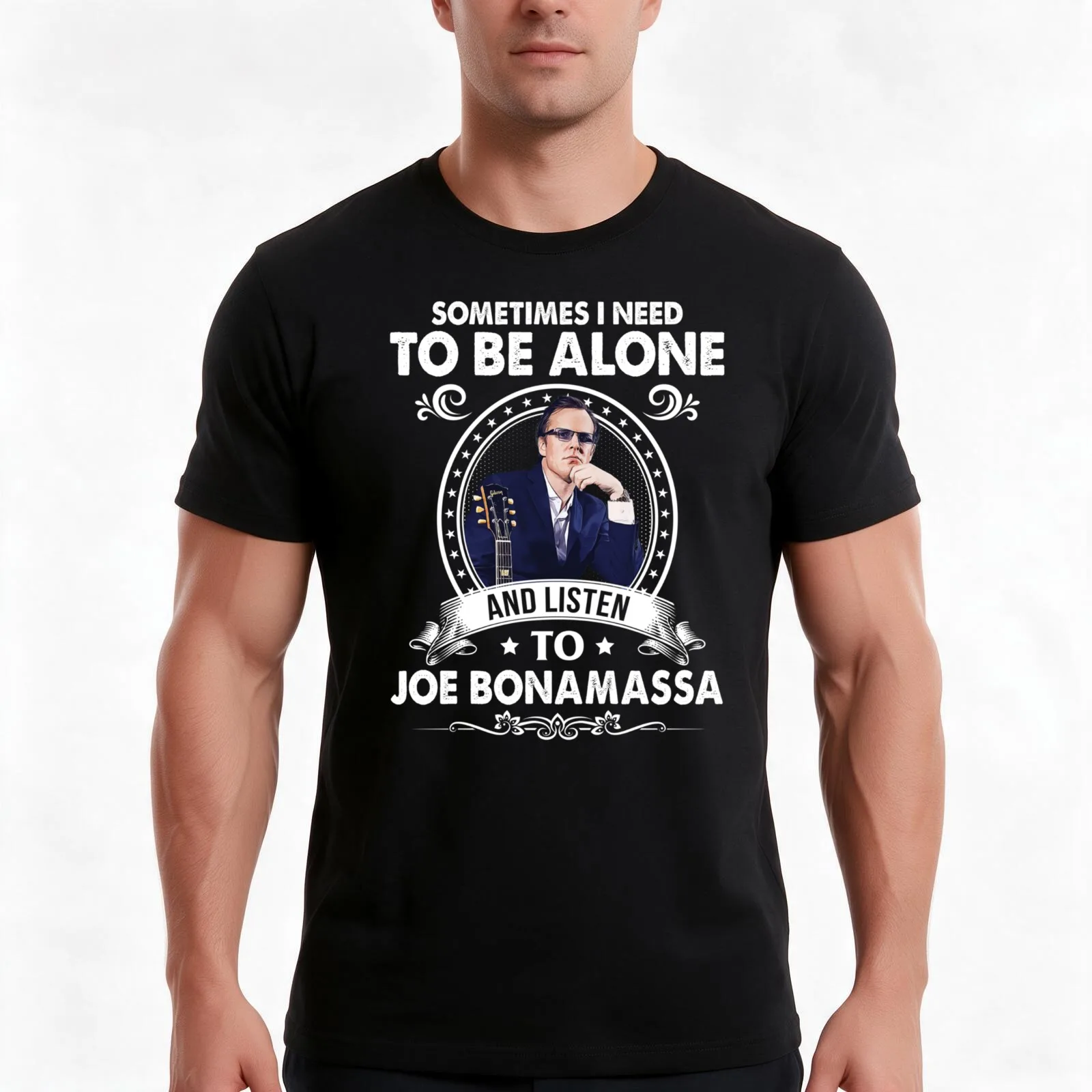 Manchmal muss ich allein sein und Joe Bonamassah?ren T-Shirt Summer Casual Cotton Tee Oversized Streetwear Tops 100% Cotton