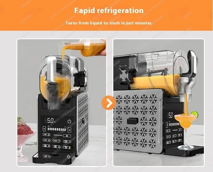 2-in-1 Slushy and Ice Cream Maker, 1.5KW 2L Electric, Summer Frozen Drink Machine for Cocktail Smoothie, Home Kitchen Appliance