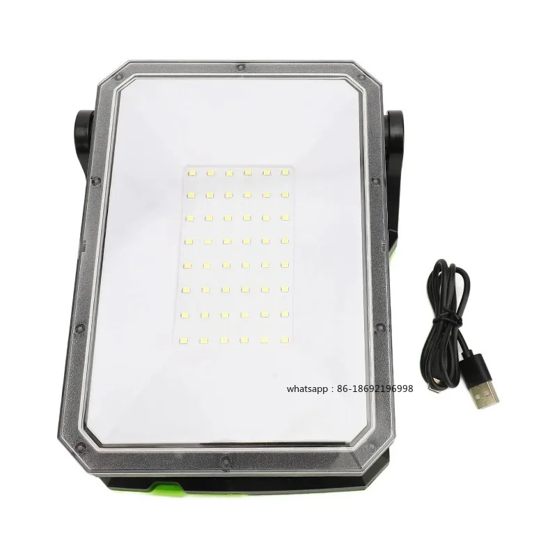 LED Work Light with Foldable Stand High Power Type C Charging IP65 Waterproof Portable Lamp for Outdoor Use