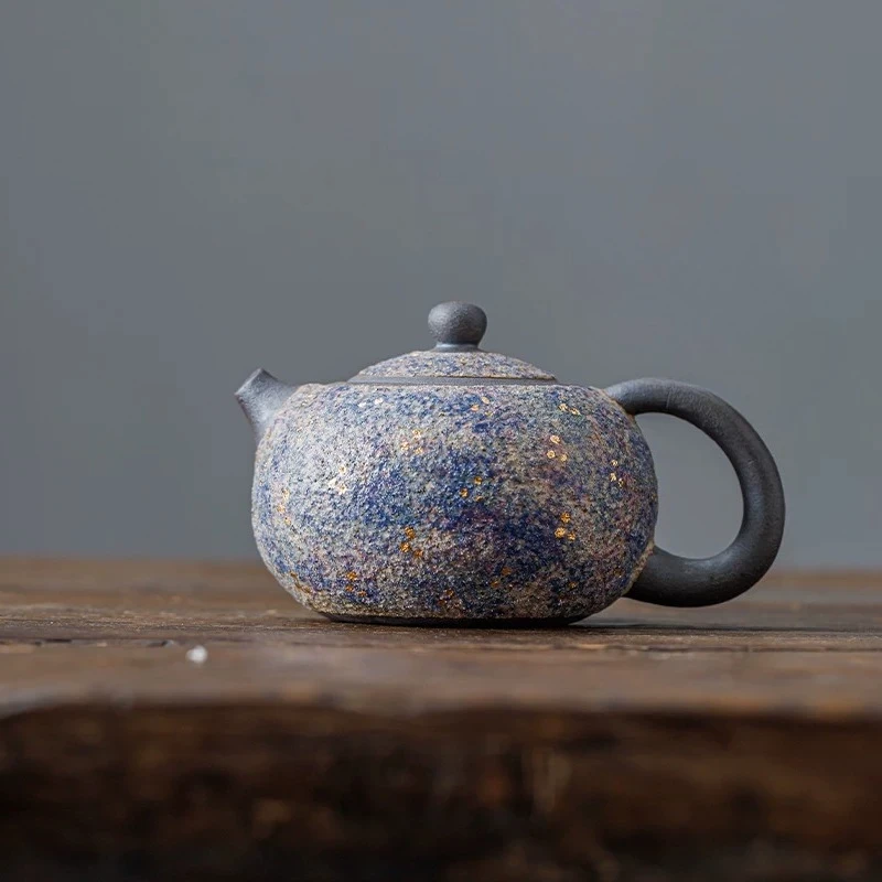 Purely handmade colorful rock mine Xishi pot, high-end building cup for home gifts, retro teapot can be raised