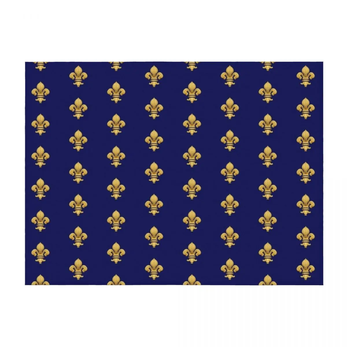 

Royal Fleur de Lys Blue Throw Blanket Giant Sofa Bed Fashionable Personalized Gift Custom Blankets