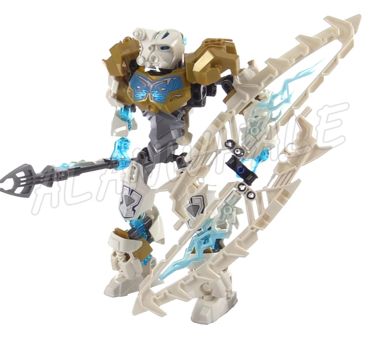 6 tipos Bionicle criatura combinada Protector maestro de tierra hielo fuego Onua Kopaka 6004 juguetes de bloques de construcción compatibles con el modelo