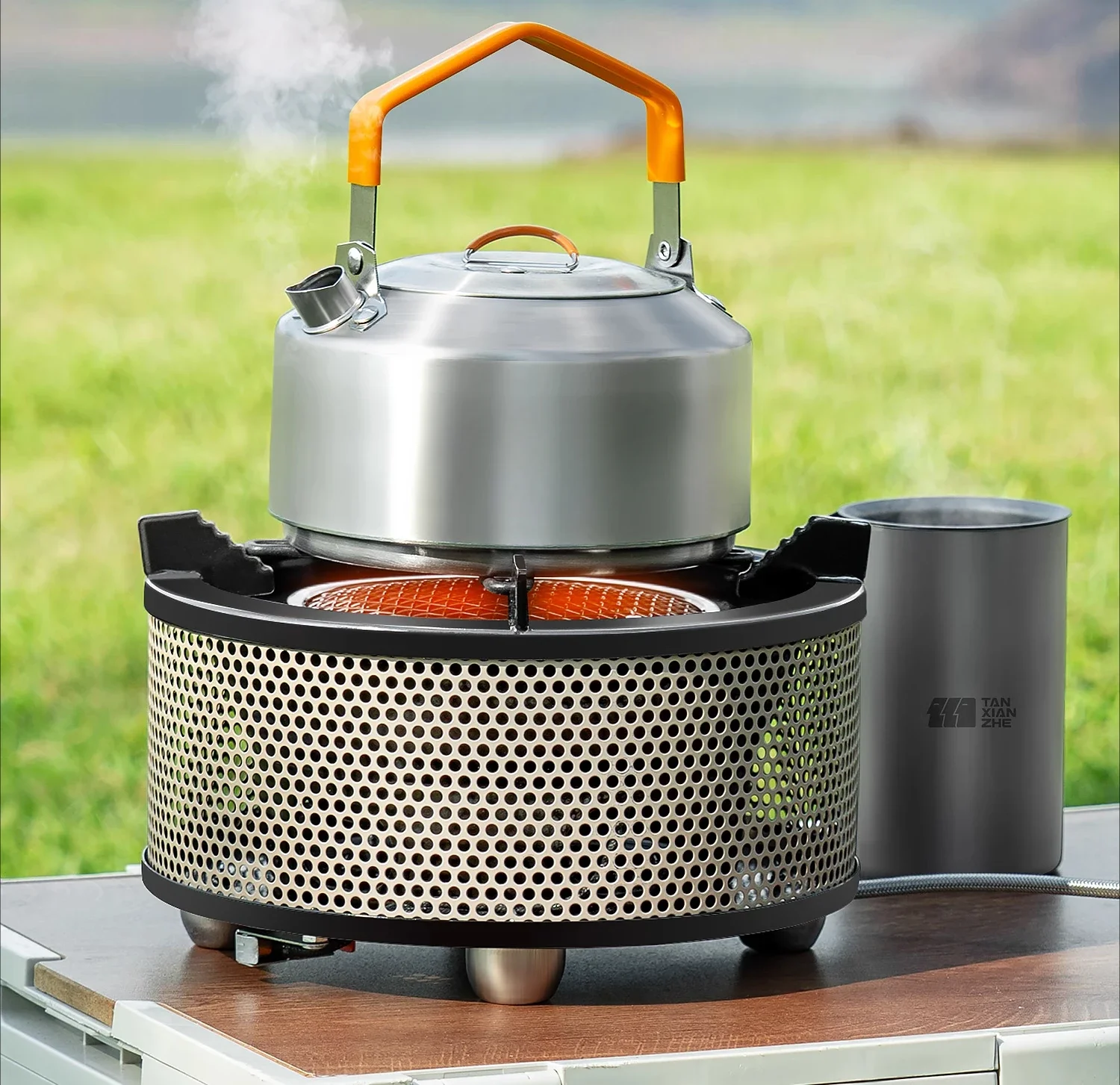 Portable Outdoor Split Cookware Set - Camping, Barbecue & Tea Cooking