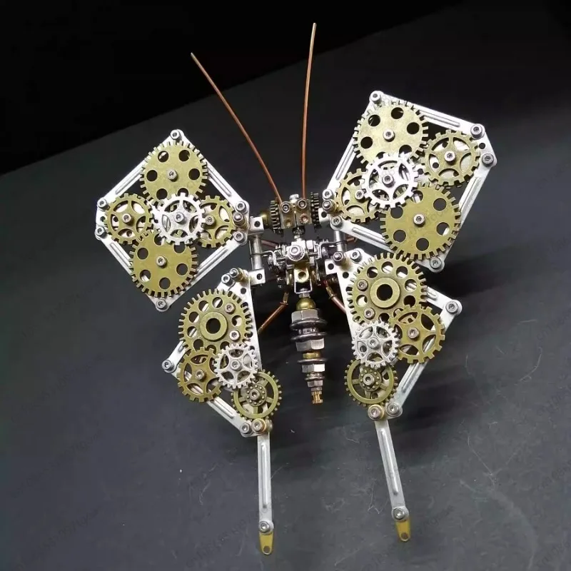 Steampunk Butterfly Mechanical Insect Model 3D DIY Handmade Creative Ornament