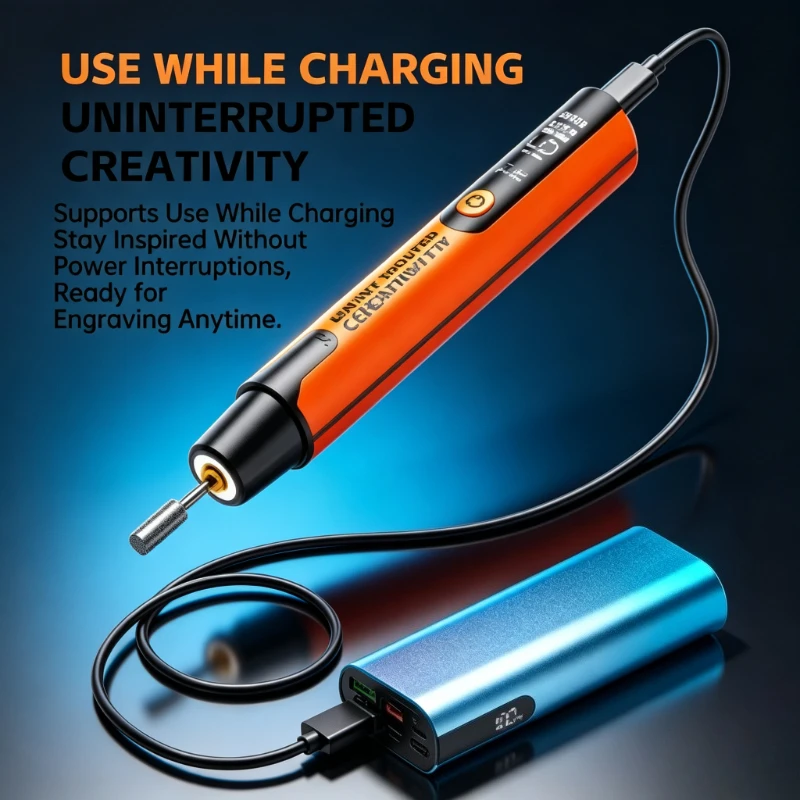 Cordless Rotary Tool Kit with 6 Speeds Rechargeable Polishing Pen Low Sound round Sanding Disk for Home DIY Crafts/Carving/Polis