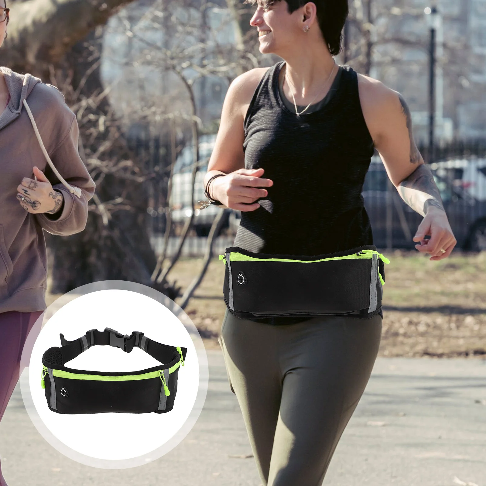 1Pcs Sport Taille Tasche Wasserdicht Einstellbare Taille Pack Reflektierende Streifen Handy Musik Laufen Tasche für Outdoor