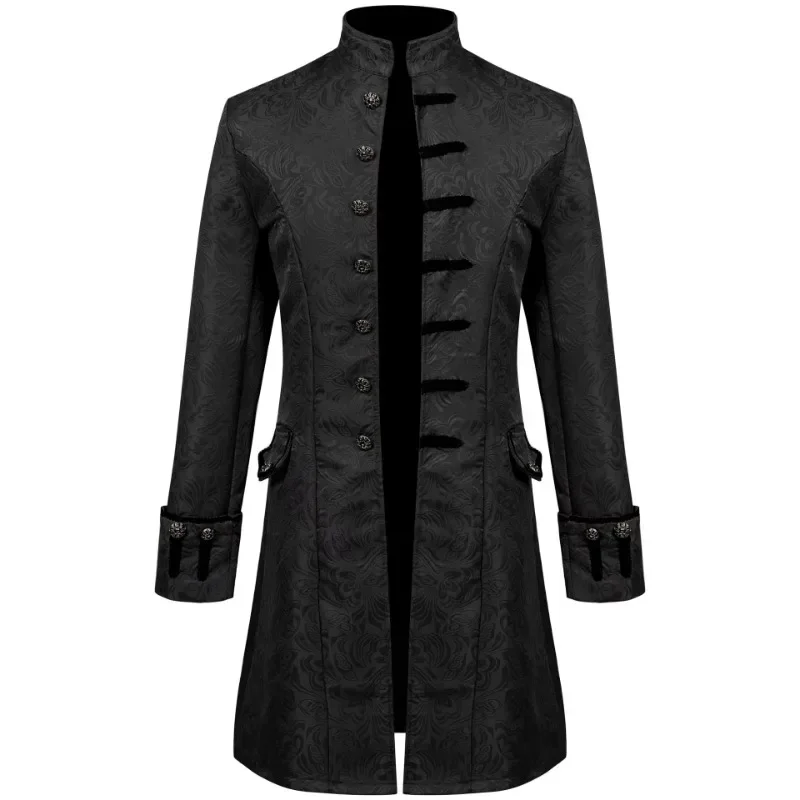 Adult Men Steampunk Trench Coat /Shirt Vintage Prince Overcoat Medieval Renaissance Jacket Victorian Edwardian Cosplay Costumes