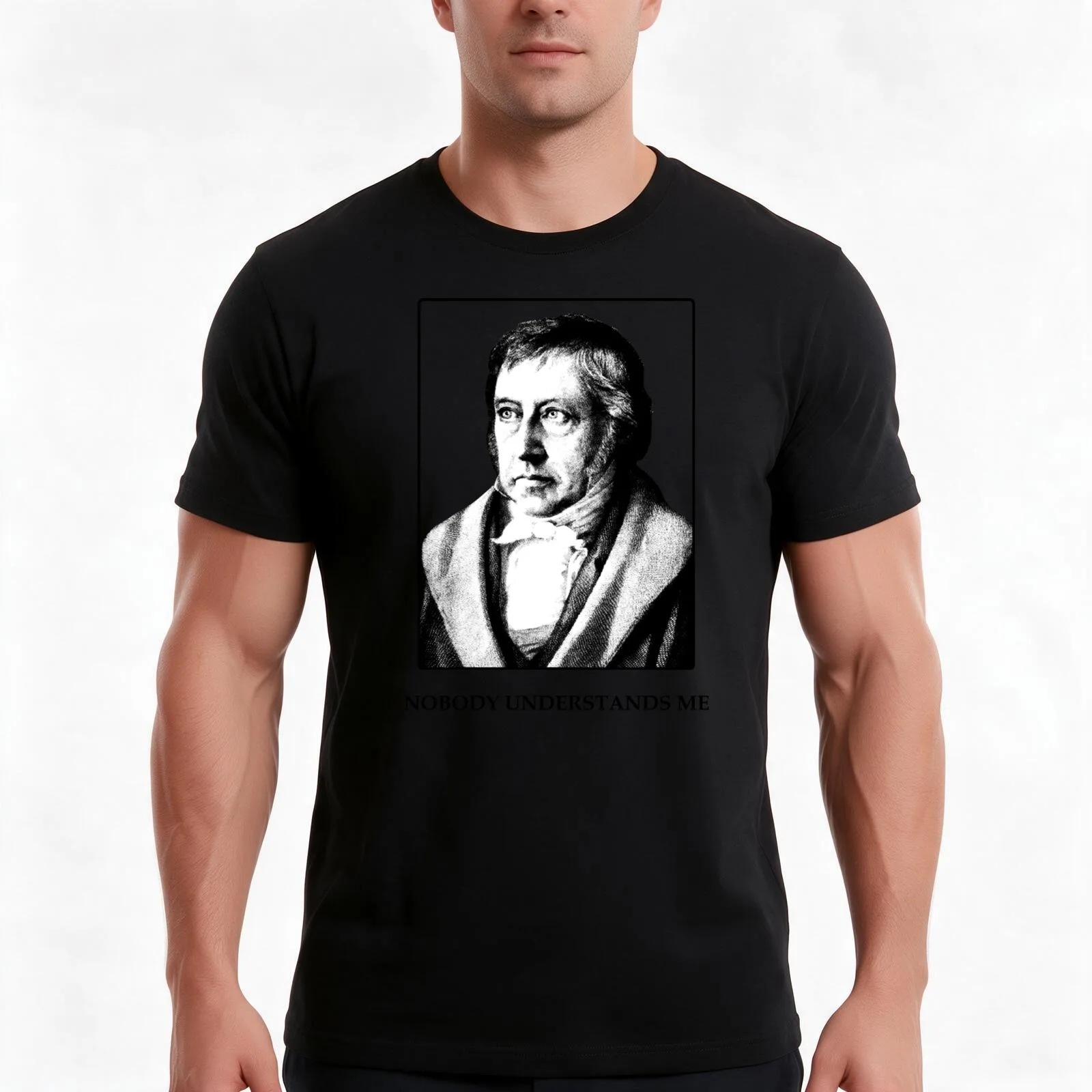 Hegel - Nobody Understands Me - Funny Philosopher Shirt T-Shirt, Summer Casual Cotton Tee, Oversized Streetwear Tops