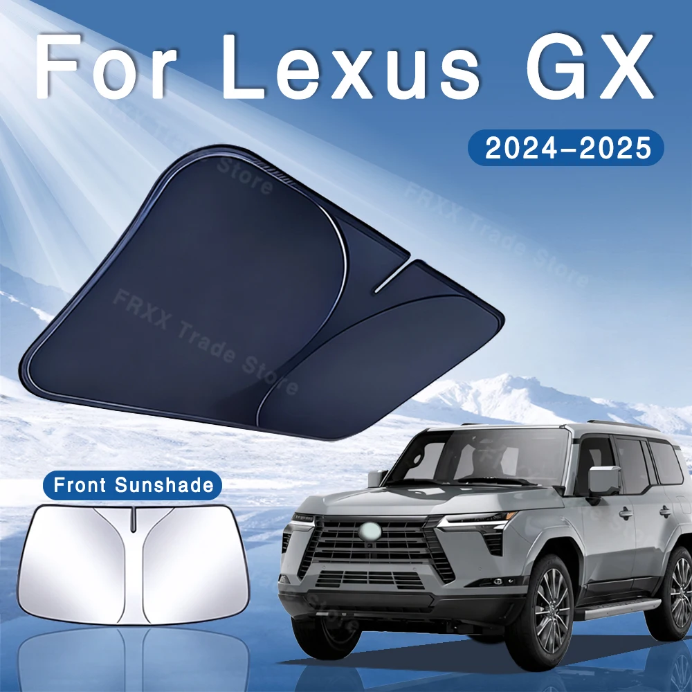 

Foldable Car Sun Visor Front Windshield Sunshade Heat Insulation Summer Cooling Auto Accessories For Lexus GX 550 J250 2024~2025