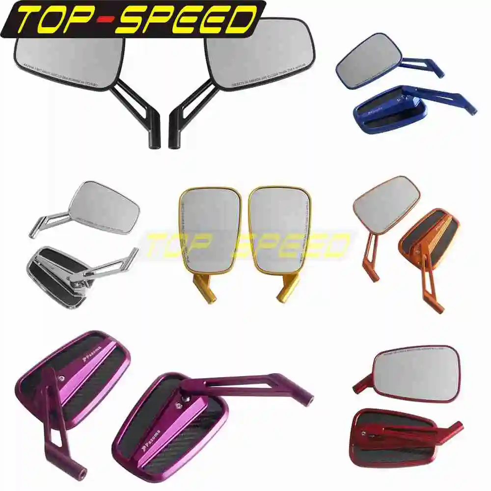 Durable Carbon Fiber Motorcycle Mirrors Adjustable Rear View Mirrors For Harley Pan America BMW R18 Honda Kawasaki Yamaha Suzuki