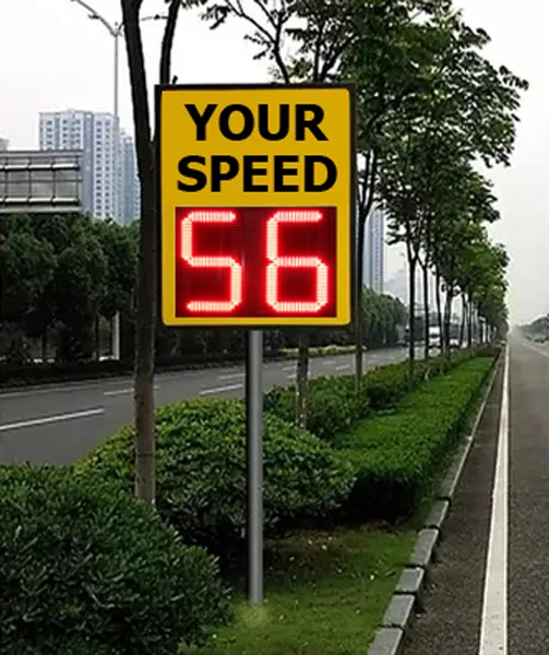 Solar Power Radar Detector Speed Sign Board Led Speed Display Radar Sign