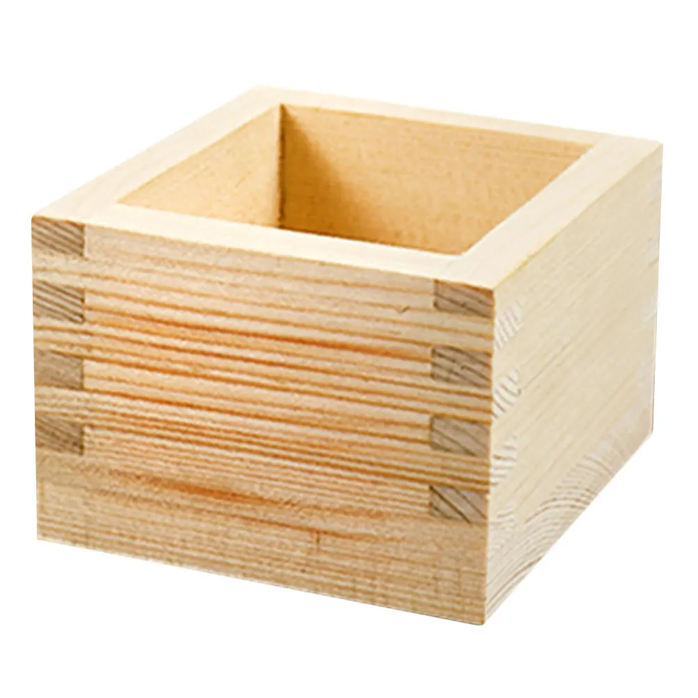 

Wooden Cup Japanese Style Easy Clean Maintenance Home Decoration Tea Party Sake Cups Wooden Sake Container