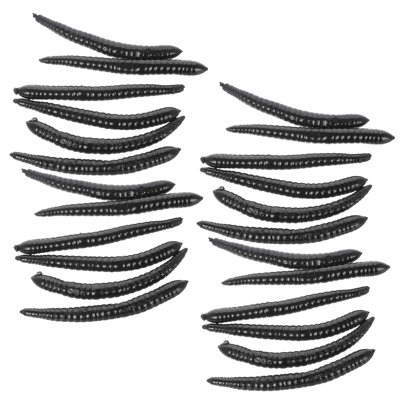 50 Stuks Realistische Tpr Imitatie Worm Halloween Prank Props Levensechte Nep Rupsen voor Party Decoraties Enge Prank Items