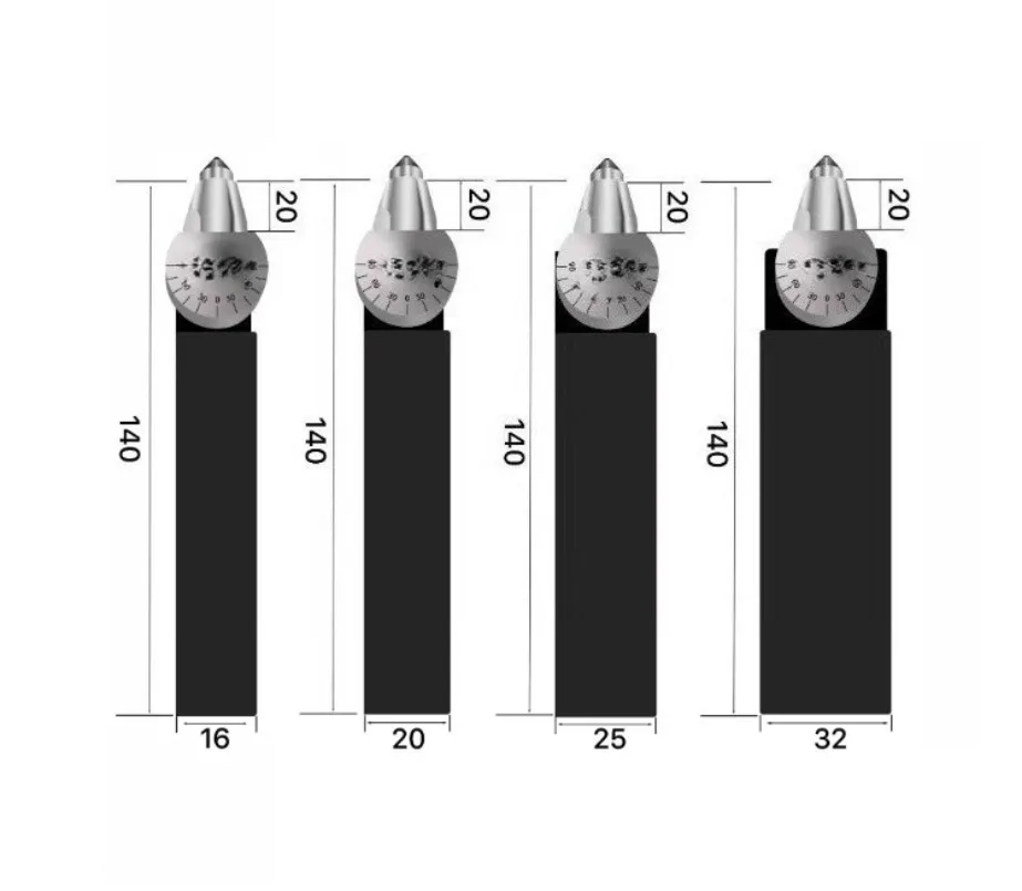 CNC Lathe Chip Polishing Tools 16mm 20mm 25mm Mirror Polishing Lathe Rolling Tools Universal Diamond Radius R0.5-R3