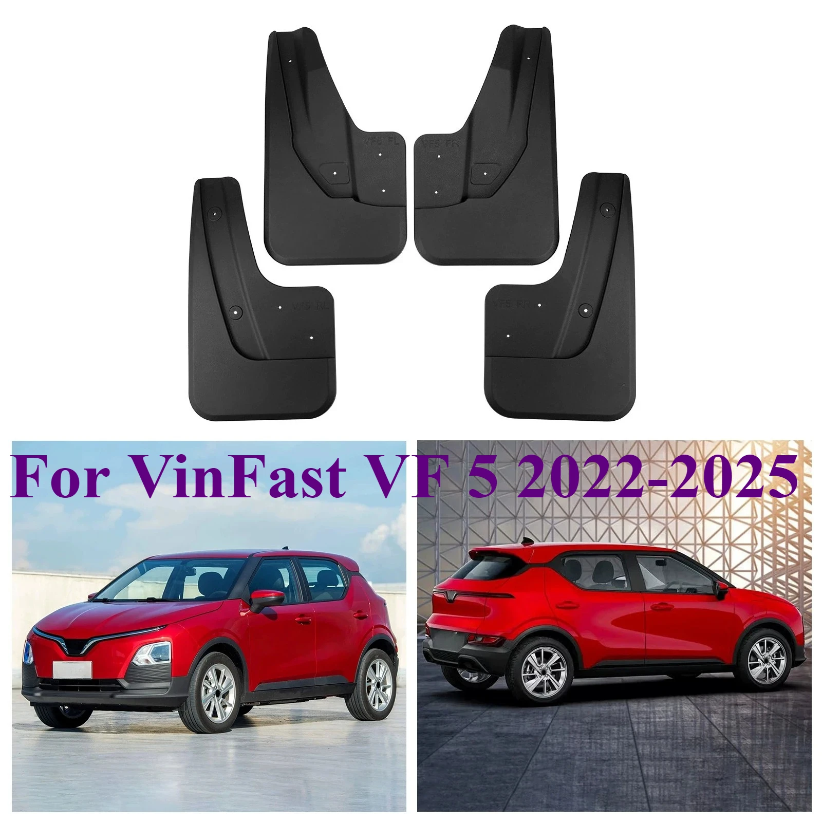 

Брызговики, брызговики, автозапчасти для модификации внешних шин для VinFast VF 5 2022-2025, 4 шт., передние и задние, прочные