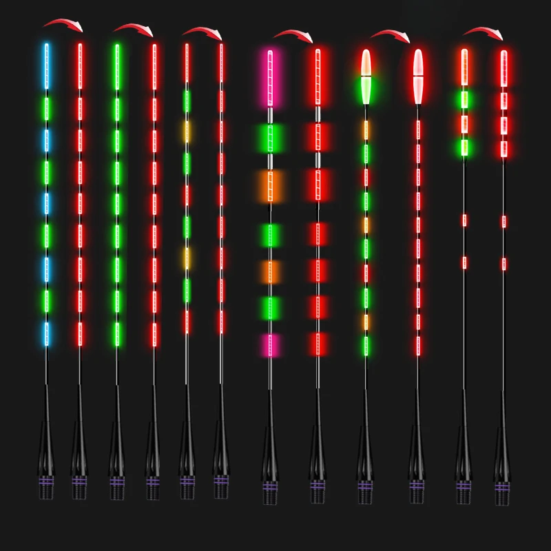 

4PCS High Brightness DIY Drift Tail Fishing Floats Smart IC Gravity Sensor Color Change LED Luminous Optical Fiber Antenna