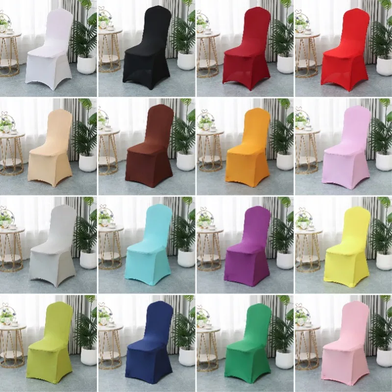 10/50Pcs Wedding Chair Cover Thickened Spandex Stretch Slipcover for Restaurant Banquet Dining Party Hotel White Chair Cover