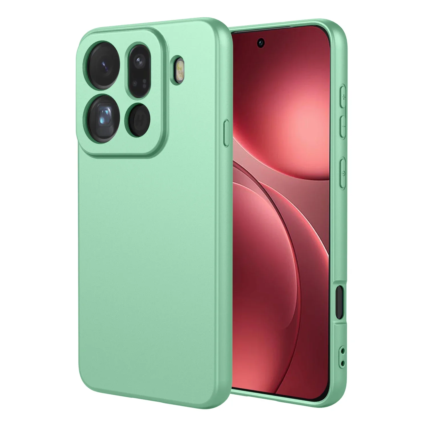 Schlichte, flexible Flüssigsilikonhülle für OPPO Find X9 Pro 5G Schutzhülle TPU Coque Shell Fundas