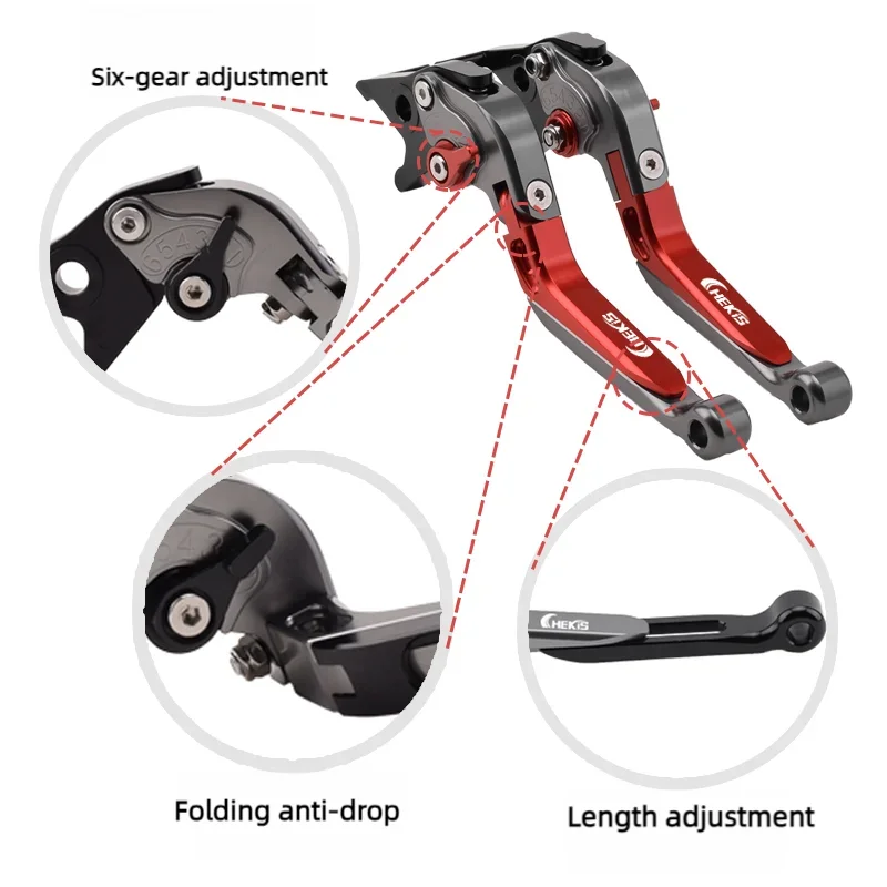 Chekis Motorcycle Accessories Modification Is Suitable for Honda Forza125/250/300/350/750 Nss350 Modified Brake Horn Brake Lever Adjustable Spacing Handlebar Foldableable Extendable Handle