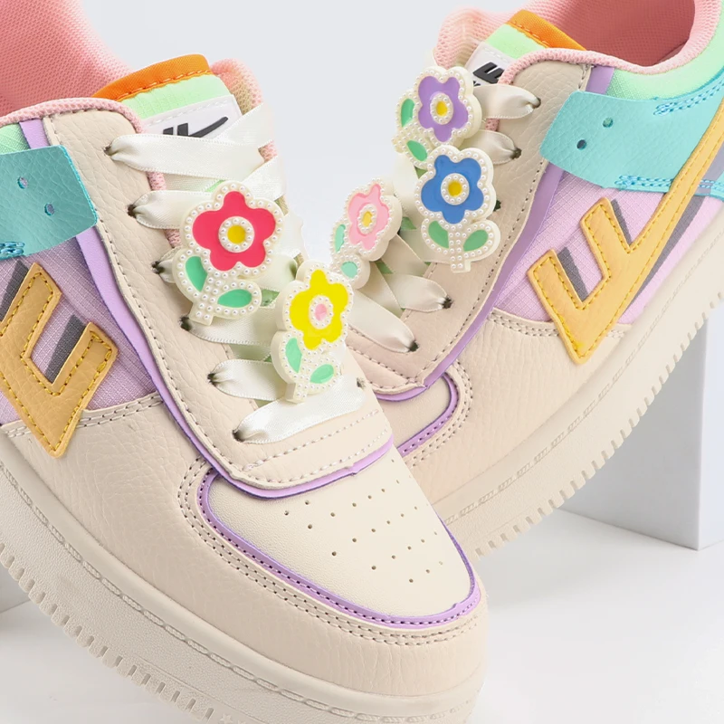 

Plastic Flower Shoe Charms Design Shoelaces Clips Buckle Shoe Laces Decorations for Sneakers for AF1 Cartoon Accessories 1 PCS