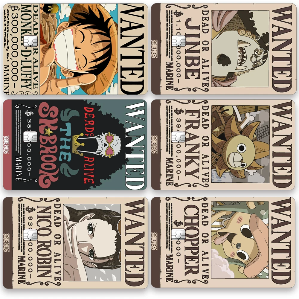 

Poster Wanted Order Anime Boy Card Stickers Luffy Cartoon Student Film Tape Skin Id Campus Bank Cosplay Pattern Birthday Gift