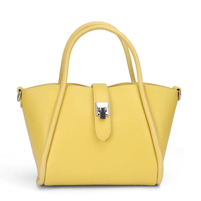 New Fashion Women’s Handbag Genuine Leather Commuter Bag Large Capacity Full-grain Leather Versatile Simple Women Shoulder Bag - view 6