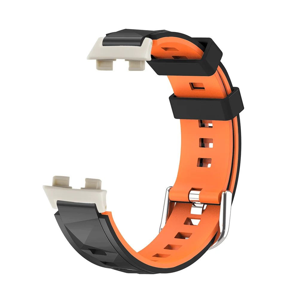 

Case + Strap For Huawei Band 8 9 10 NFC Bracelet Ice Crystal Diamond Pattern Sweatproof Silicone Sport Band Watch Accessories