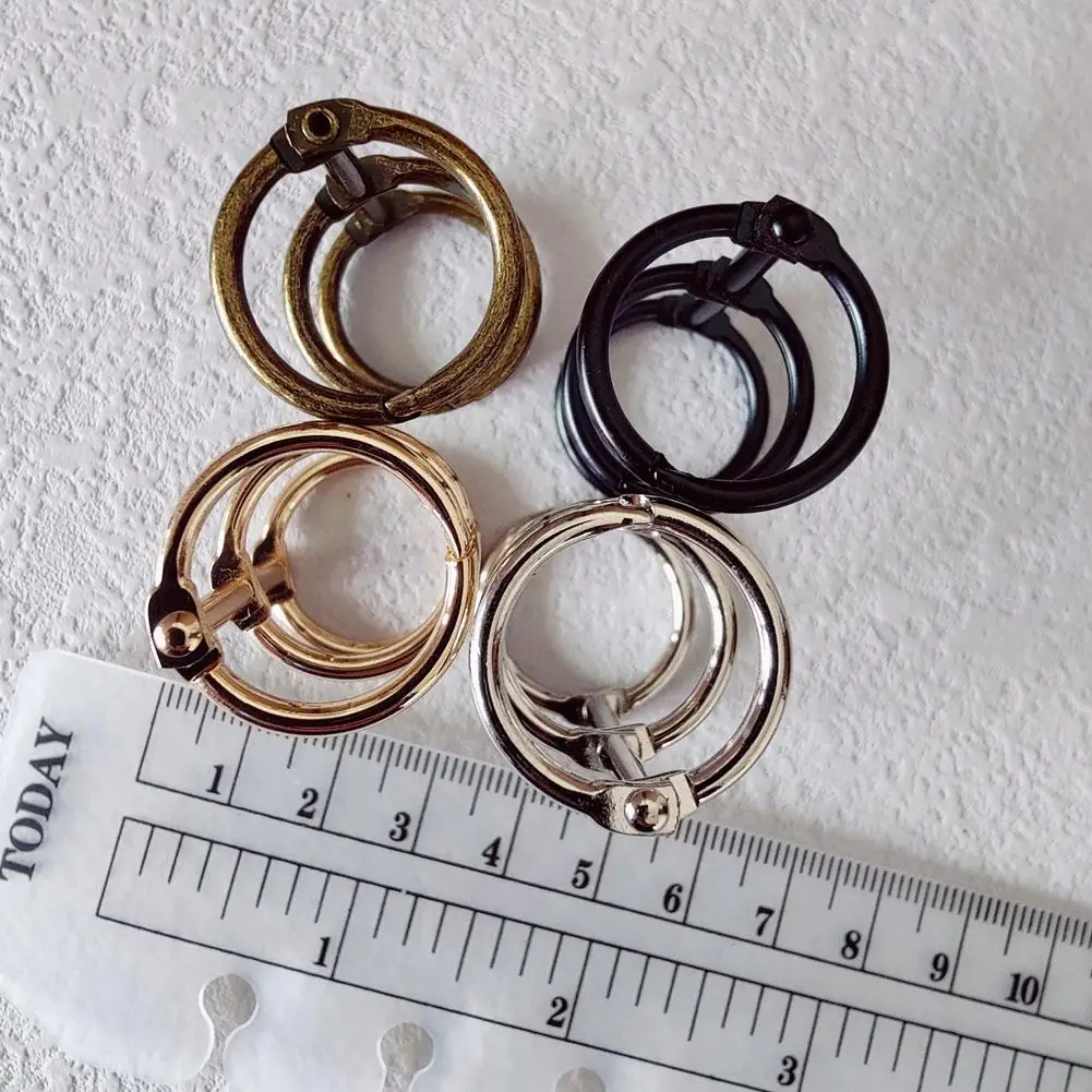 3-Ring Metal Loose Leaf Binder Rings Set